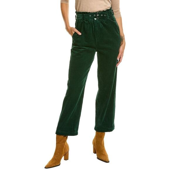 Blank NYC Pants - Blank NYC Women's Good To Go Corduroy Straight Jean Green Size 29